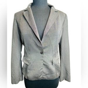 Reiss Grey/Charcoal Wool Blend Lined Blazer Size 6